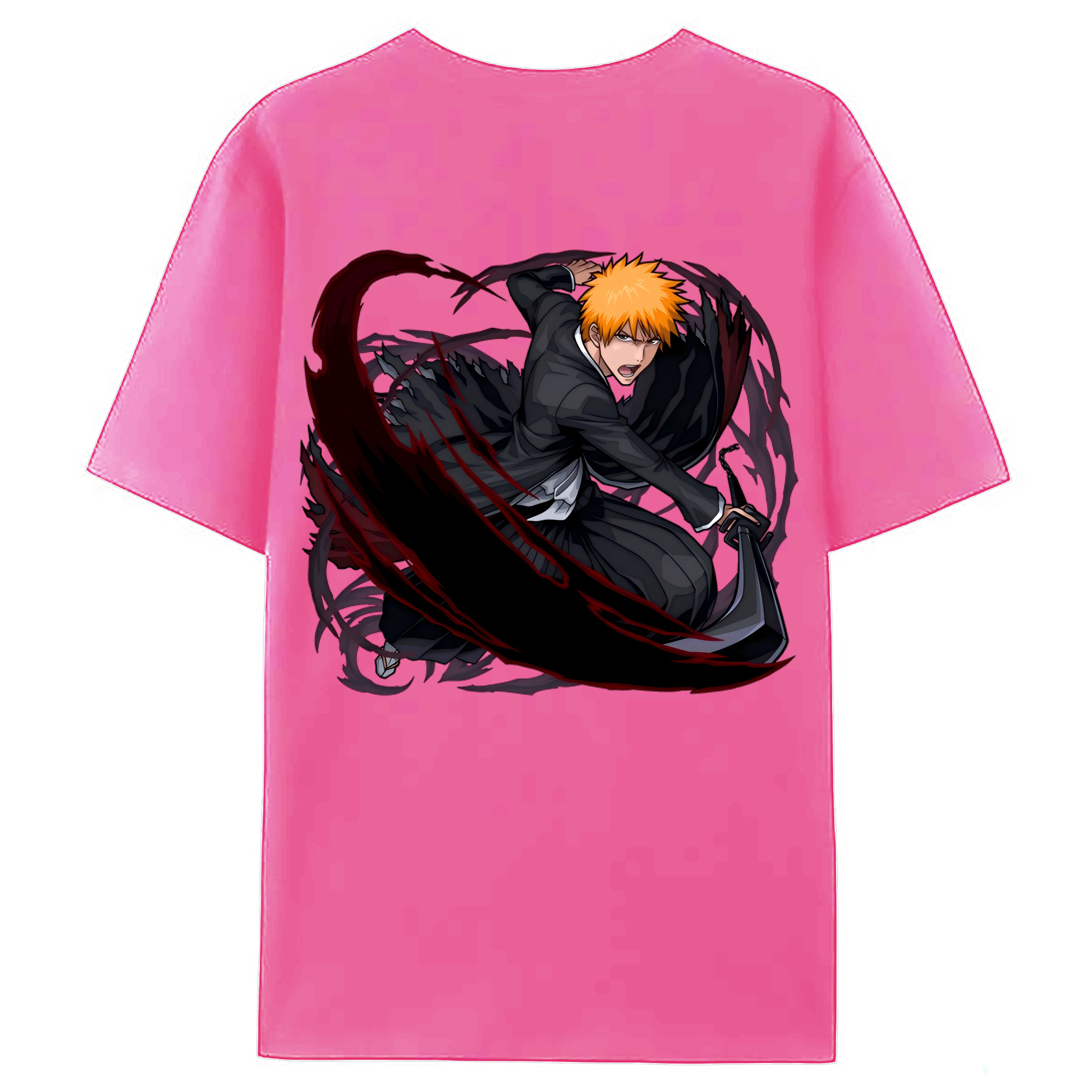 （画像用） ブリーチ 黒崎一護（くろさき いちご）BLEACH Kurosaki Ichigo レディース半袖Tシャツ(バックプリント)